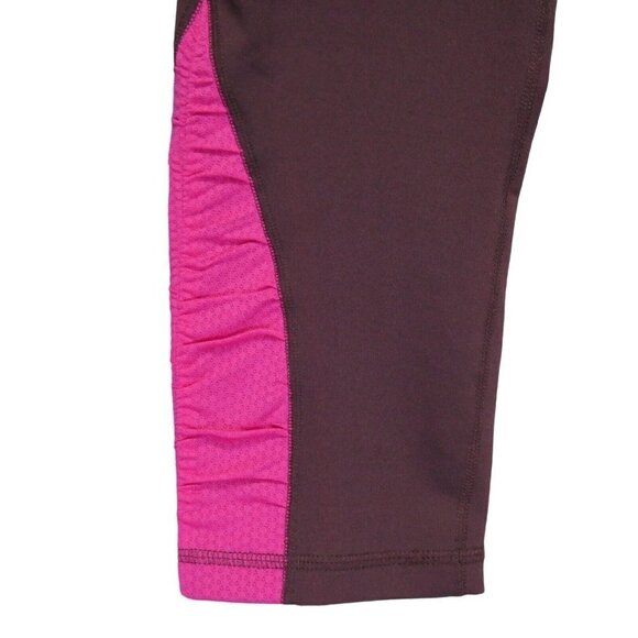 Patagonia Leggings Capri Cropped Leggings Workout Sz L Burgundy Pink Athletic - Picture 6 of 10